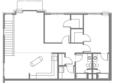 2 bed 2 bath A floor plan at Stonebridge Villas Apartments, Minot, ND, 58703